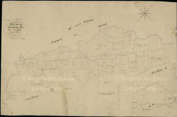 1 vue Bonneveau : plans du cadastre napoléonien. Section D dite d'aigrefin