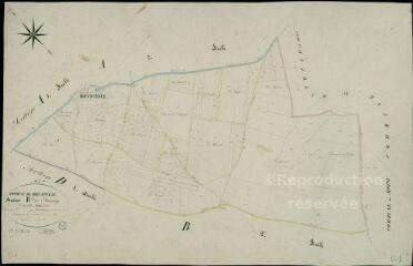 1 vue Brévainville : plans du cadastre napoléonien. Section B1 dite de saunay