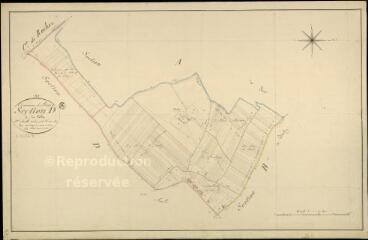 1 vue Briou : plans du cadastre napoléonien. Section D2 dite de la sithe