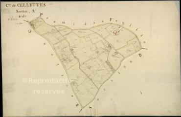 1 vue Cellettes : plans du cadastre napoléonien. Section A4