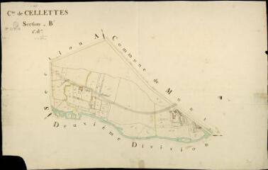 1 vue Cellettes : plans du cadastre napoléonien. Section B1