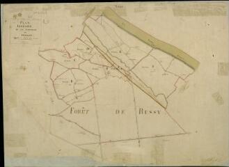 1 vue Chailles : plans du cadastre napoléonien. Tableau d'assemblage