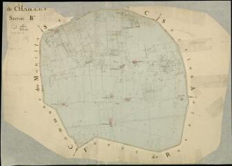 1 vue Chailles : plans du cadastre napoléonien. Section B