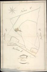 1 vue Chambord : plans du cadastre napoléonien. Section E dite de la gabillère au pinay