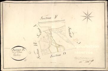 1 vue  - Chambord : plans du cadastre napoléonien. Section K dite de l\'annerie (ouvre la visionneuse)