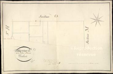 1 vue Chambord : plans du cadastre napoléonien. Section L dite du pavillon de bracieux