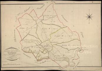 1 vue Champigny-en-Beauce : plans du cadastre napoléonien. Tableau d'assemblage