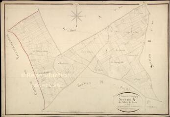 1 vue Champigny-en-Beauce : plans du cadastre napoléonien. Section A1 dite des vallées de budan