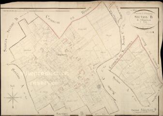 1 vue Champigny-en-Beauce : plans du cadastre napoléonien. Section B1 dite de villegrimont