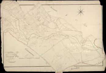1 vue Champigny-en-Beauce : plans du cadastre napoléonien. Section F2 dite de merlette