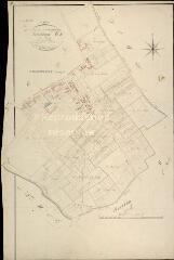 1 vue Champigny-en-Beauce : plans du cadastre napoléonien. Section G1 dite du bourg