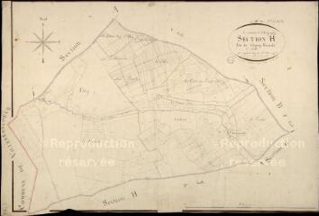 1 vue Champigny-en-Beauce : plans du cadastre napoléonien. Section H1 dite de champ renault