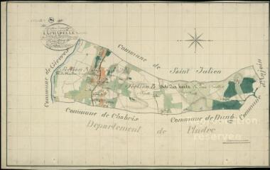 1 vue Chapelle-Montmartin (La) : plans du cadastre napoléonien. Tableau d'assemblage