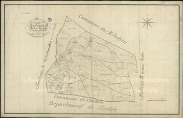 1 vue Chapelle-Montmartin (La) : plans du cadastre napoléonien. Section B1 dite des Maula