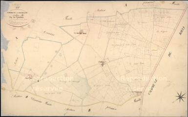 1 vue Châtillon-sur-Cher : plans du cadastre napoléonien. Section A2 dite des girardières