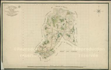 1 vue Chatres-sur-Cher : plans du cadastre napoléonien. Tableau d'assemblage