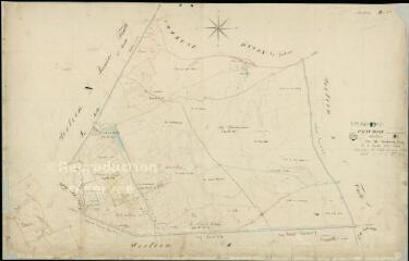 1 vue Chaumont-sur-Tharonne : plans du cadastre napoléonien. Section D1 dite du Bourg