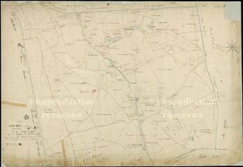 1 vue Chaumont-sur-Tharonne : plans du cadastre napoléonien. Section E dite de Vernou