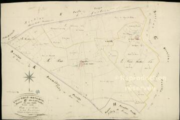 1 vue Chaumont-sur-Tharonne : plans du cadastre napoléonien. Section G1 dite du grand Vaullier