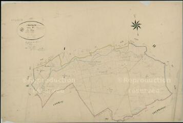 1 vue Chaumont-sur-Tharonne : plans du cadastre napoléonien. Section I2 dite du Puet