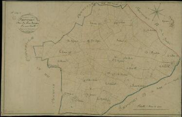 1 vue Chauvigny-du-Perche : plans du cadastre napoléonien. Section A dite du gros buisson