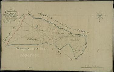 1 vue Chauvigny-du-Perche : plans du cadastre napoléonien. Section C dite de la Dordière
