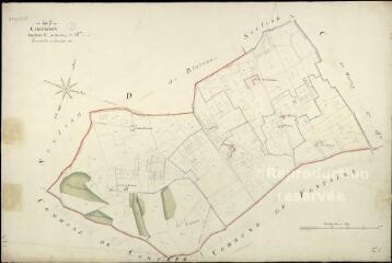 1 vue Cheverny : plans du cadastre napoléonien. Section C1 dite du marlay