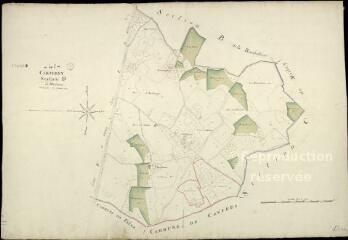 1 vue Cheverny : plans du cadastre napoléonien. Section D dite de blutenne