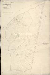 1 vue Cheverny : plans du cadastre napoléonien. Section I dite des bombardières