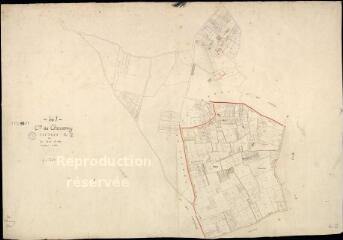1 vue Cheverny : plans du cadastre napoléonien. Section L2 dite de la rue colin