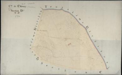 1 vue Chissay-en-Touraine : plans du cadastre napoléonien. Section D3