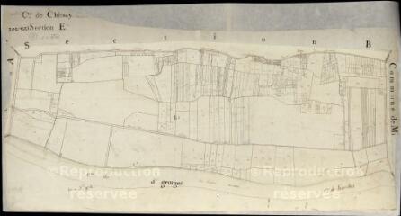 1 vue Chissay-en-Touraine : plans du cadastre napoléonien. Section E