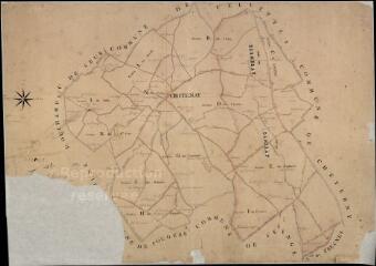1 vue Chitenay : plans du cadastre napoléonien. Tableau d'assemblage Pour les sections C, D, E et F voir la commune de Cormeray.