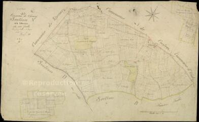 1 vue Choussy : plans du cadastre napoléonien. Section A dite de la guittonnière