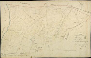 1 vue Choussy : plans du cadastre napoléonien. Section B1 dite de la richaudière