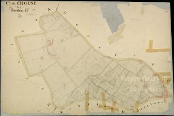 1 vue Chouzy-sur-Cisse : plans du cadastre napoléonien. Section D