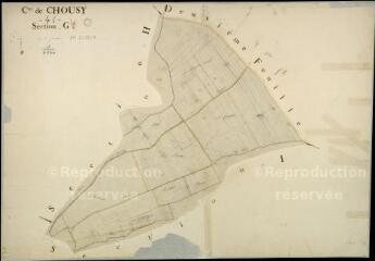 1 vue Chouzy-sur-Cisse : plans du cadastre napoléonien. Section G1