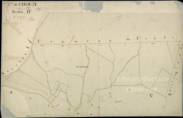 1 vue Chouzy-sur-Cisse : plans du cadastre napoléonien. Section H