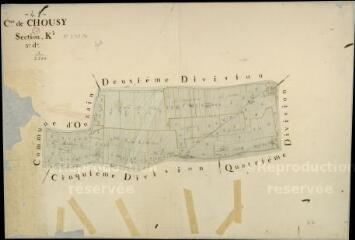 1 vue Chouzy-sur-Cisse : plans du cadastre napoléonien. Section K3