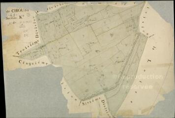 1 vue Chouzy-sur-Cisse : plans du cadastre napoléonien. Section K4