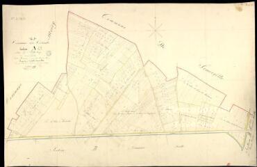 1 vue Colombe (La) : plans du cadastre napoléonien. Section A2 dite de la ville-loup