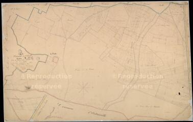 1 vue  - Colombe (La) : plans du cadastre napoléonien. Section B1 dite du bourg et de la gahandière (ouvre la visionneuse)