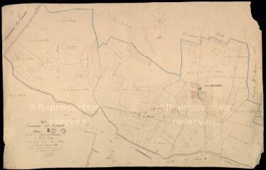 1 vue Colombe (La) : plans du cadastre napoléonien. Section B3 dite du bourg et de la gahandière