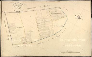 1 vue Concriers : plans du cadastre napoléonien. Section B2 dite du Bourg