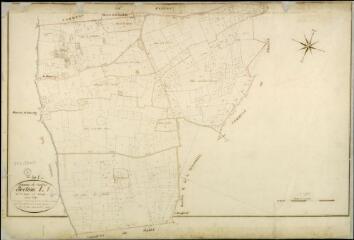 1 vue Contres : plans du cadastre napoléonien. Section L1 dite du hameau de cornilly