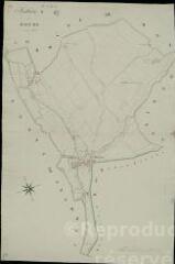 1 vue Cormenon : plans du cadastre napoléonien. Section A dite du Bourg