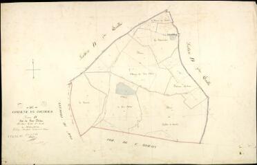 1 vue Couddes : plans du cadastre napoléonien. Section D2 dite du gros chêne