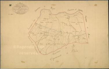 1 vue Couffy : plans du cadastre napoléonien. Plan cadastral parcellaire de la commune de Couffy