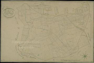1 vue Coulommiers-la-Tour : plans du cadastre napoléonien. Section D2 dite de Villejumard