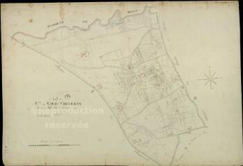 1 vue Cour-Cheverny : plans du cadastre napoléonien. Section A1 dite du tertre